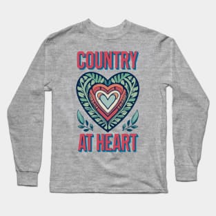 Country at Heart Farm Life Yeehaw - Homestead Fashions Funny Long Sleeve T-Shirt